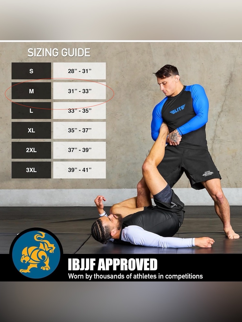 🥋👊🏼🥊 Elite Sports BJJ / MMA Fight Shorts – Men’s Training Shorts (Medium) - Picture 5 of 7